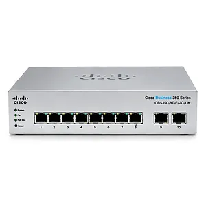 [CBS350-8T-E-2G-UK] Cisco Network Switch, CBS350-8T-E-2G-UK, 8 Ports with 2x 1g uplinks
