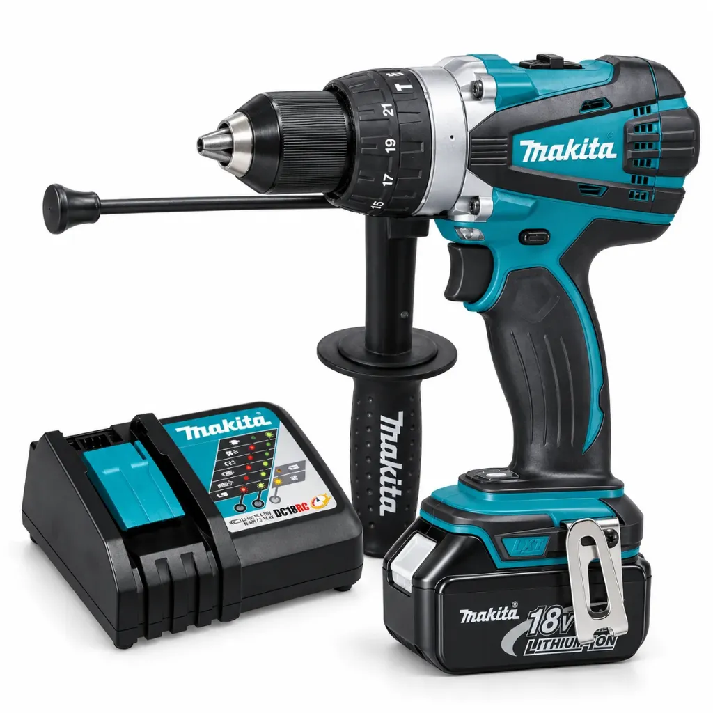 [MAKITA 18V DC] Makita DHP458Z, Cordless Hammer Drill, 13mm with Lxt Battery & Charger