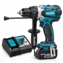 Makita DHP458Z, Cordless Hammer Drill, 13mm with Lxt Battery & Charger