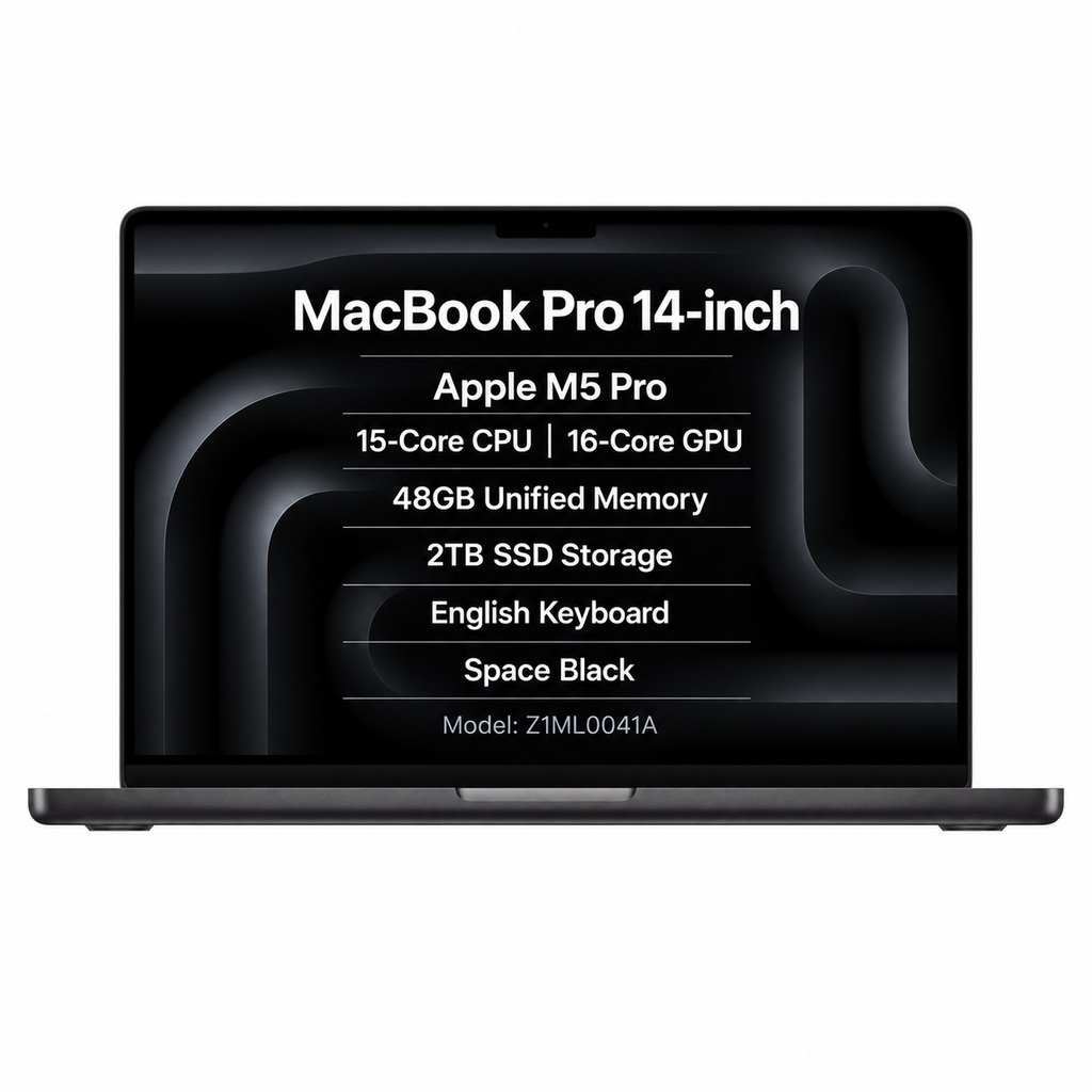 [MACBOOK PRO M5] Apple MacBook Pro Z1ML0041A, 14 M5PRO 15C 16C 48GB 2TB EN SPACE BLK