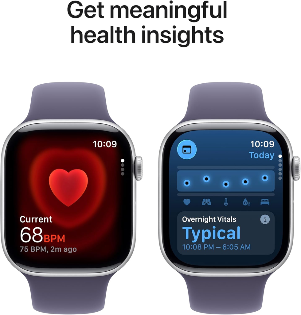 [IWATCH S11] Apple iWatch, MEVA4 LW/A S11 GPS 46MM Silver Aluminum Case with Purple Fog Sport Band M/L