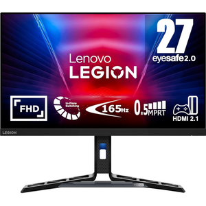 Lenovo Legion R27i-30 Gaming Flat Monitor, 27" FHD IPS Display, Up to 180Hz Refresh Rate, 0.5ms (MPRT) Response Time, AMD Free Sync Premium & Adaptive Sync Compatible, Black , 67B5GAC1AE