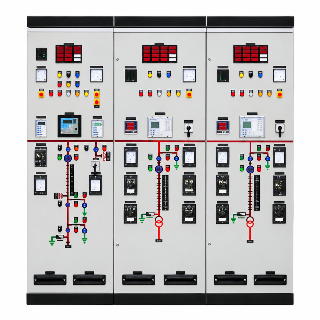 Control & Relay Panels are critical protection and switching modules within a substation system