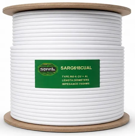 [Sprint Premium] SprintSc RG-6 Full Copper Cable, 305 M Reel ( SARG618CUAL )