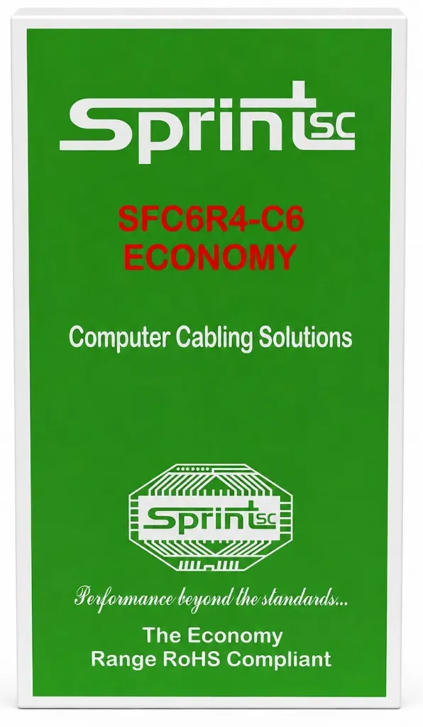 [Sprint Premium] SprintSc Cat.6 UTP Cable, Copper Economy, 4 Pairs , 23AWG, PVC Jacket , Grey 305 meters (SFC6R4-C6)