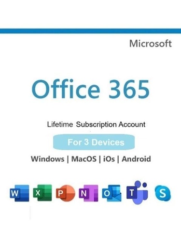 Office 365 Lifetime Account | 3 Devices access For Mac | Windows | Mobile With OneDrive