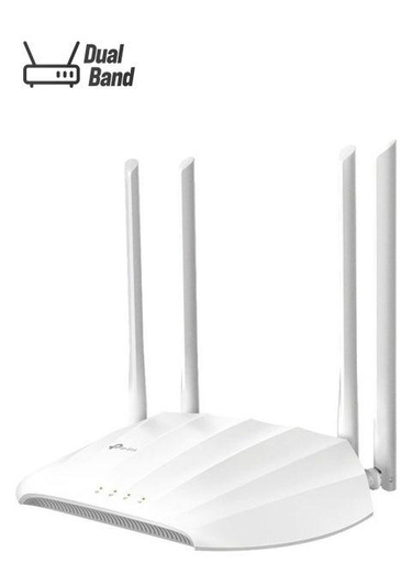 TL-WA1201 AC1200 Wireless Gigabit Access Point, Desktop WiFi Bridge, MU-MIMO & Beamforming, Supports AP/Multi-SSID/Client/RE Mode, 4 External Antennas, PoE Powered White
