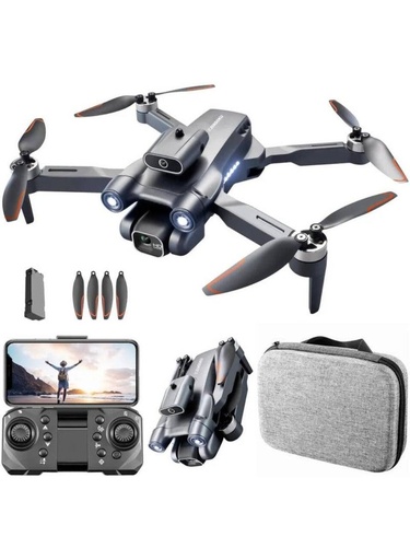 P12 Pro Foldable Drone with 4K Front and 1080P Bottom HD Camera | Auto Return to Home Function | One-Touch Takeoff and Landing | Intelligent Obstacle Avoidance for Safer Flights | Long Battery Life | Lightweight RC Drone for Adults, Beginners, and Hobby Users | High-Performance Aerial Photography Drone Toy